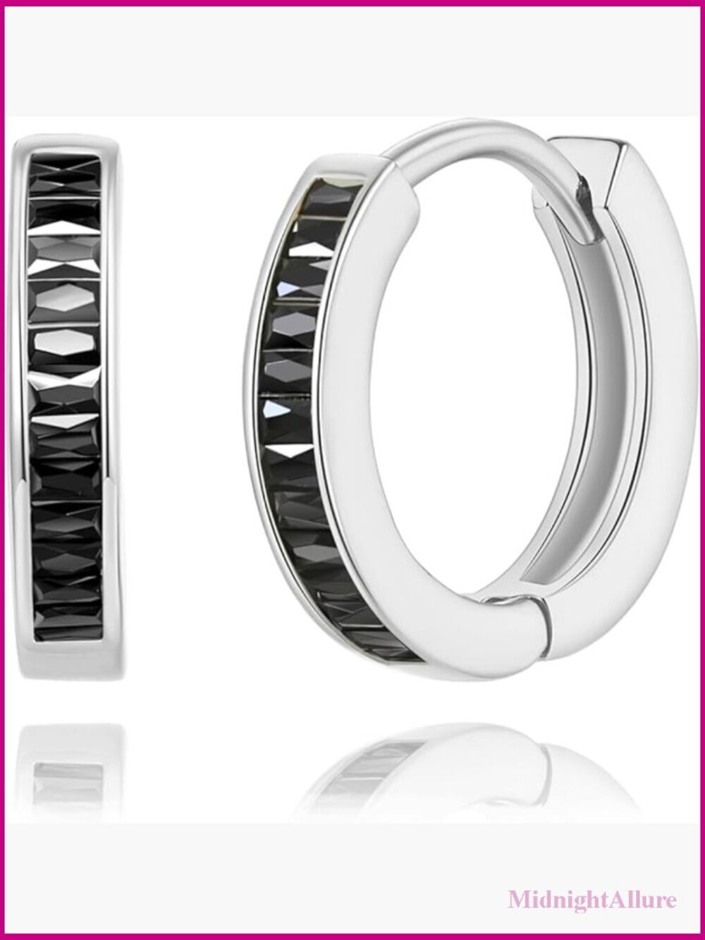 14K Gold Huggie Hoop Earrings CZ Dainty Hypoallergenic Jewelry Gift